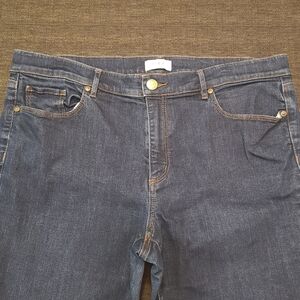 LOFT Womens Dark Wash Skinny Jeans High Rise Stretch Denim Size 16
